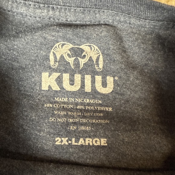 UNIQUE Kuiu Disaster Response Team Rubicon Men's Heather Blue T-shirt XXL - Picture 3 of 4